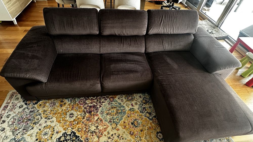Sofa com Chaise cinza