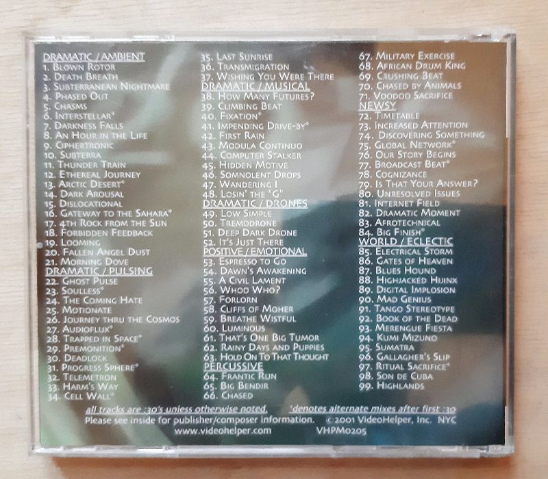 KPM Music Library - Atmospheres, Video Helper, CD