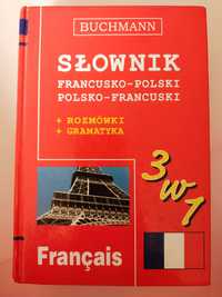 Słownik francusko polski polsko francuski 3w1 rozmowki gramatyka