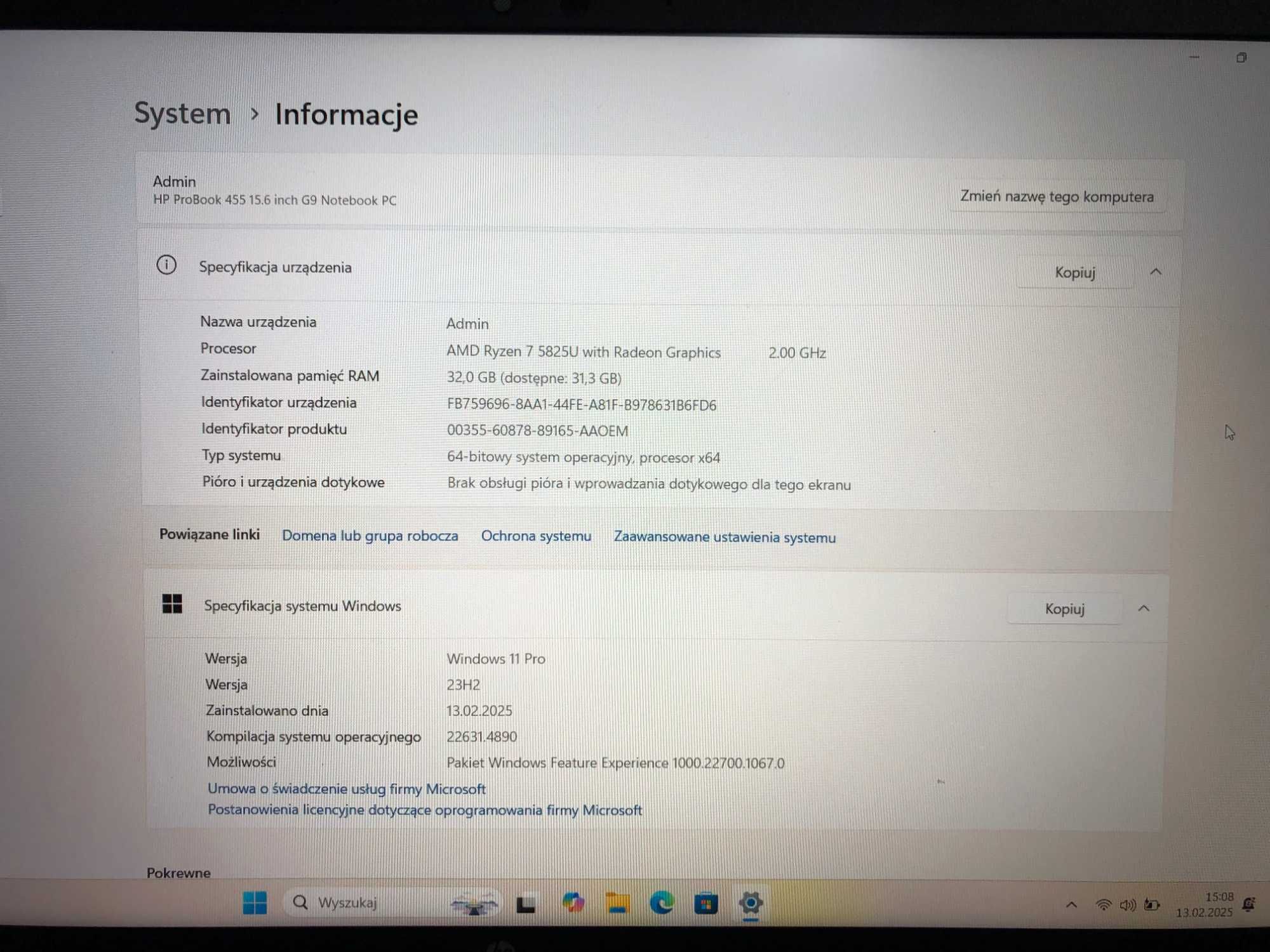 HP ProBook 455 15.6 G9 Notebook PC Laptop