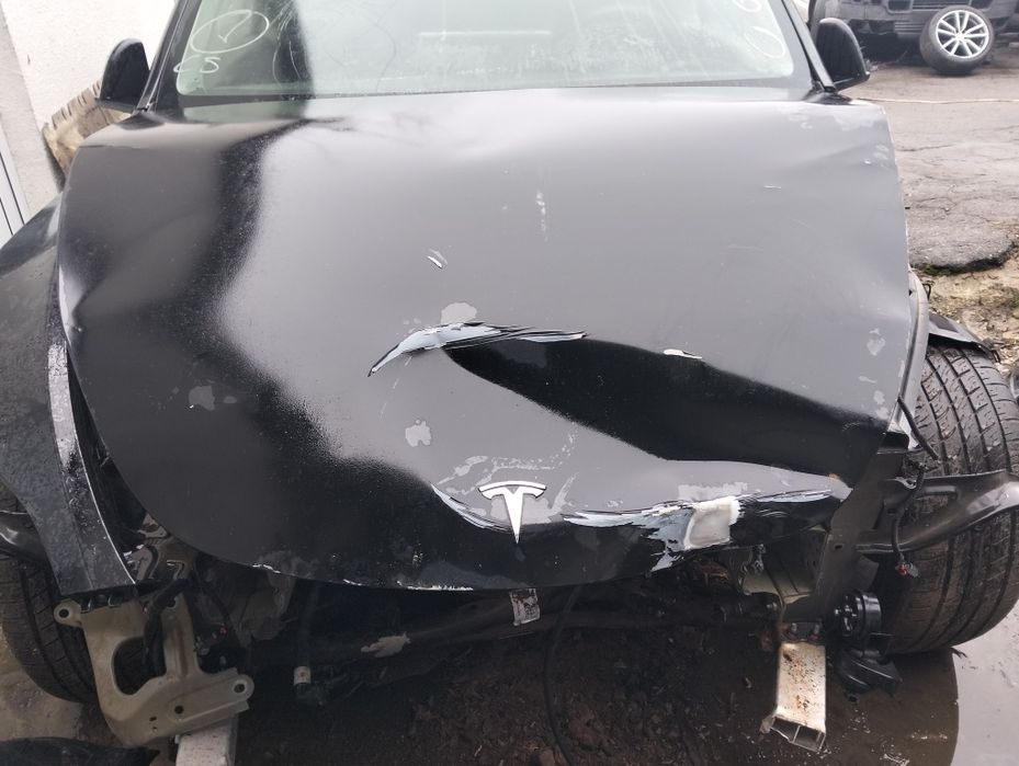 Капот с петлями на tesla y