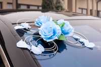 Ozdoby na auto ślubne dekoracja w RÓŻNYCH KOLORACH ślub wesele 347