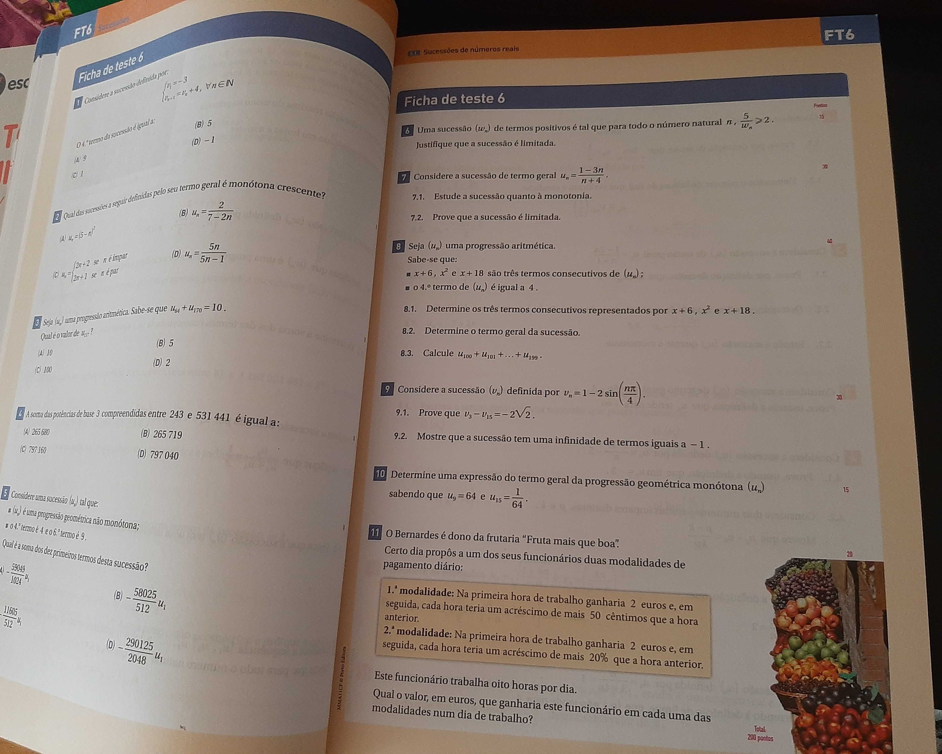 Caderno de Fichas - Matemática A 11º ano