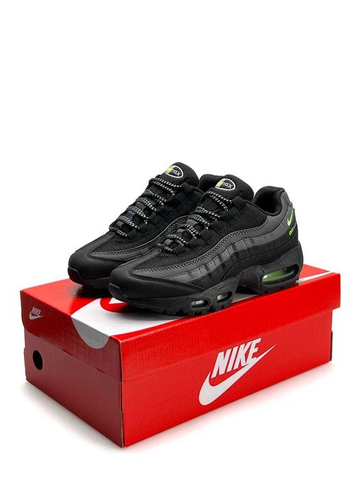 АКЦІЯ! Nike Air Max 95 Black Grey 37 38 39 40 41 42 43 44 45 найк