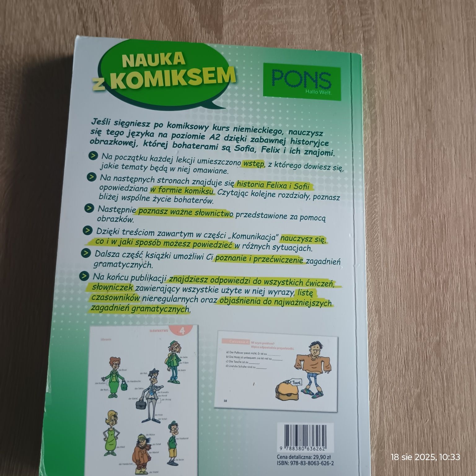 Komiksowy kurs języka niemieckiego A2 Pons