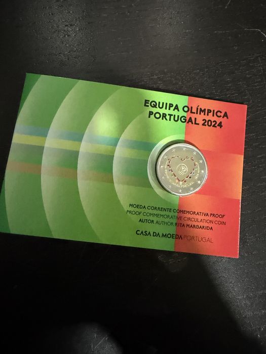 2€ equipa olimpica portugal 2024 proof colorida