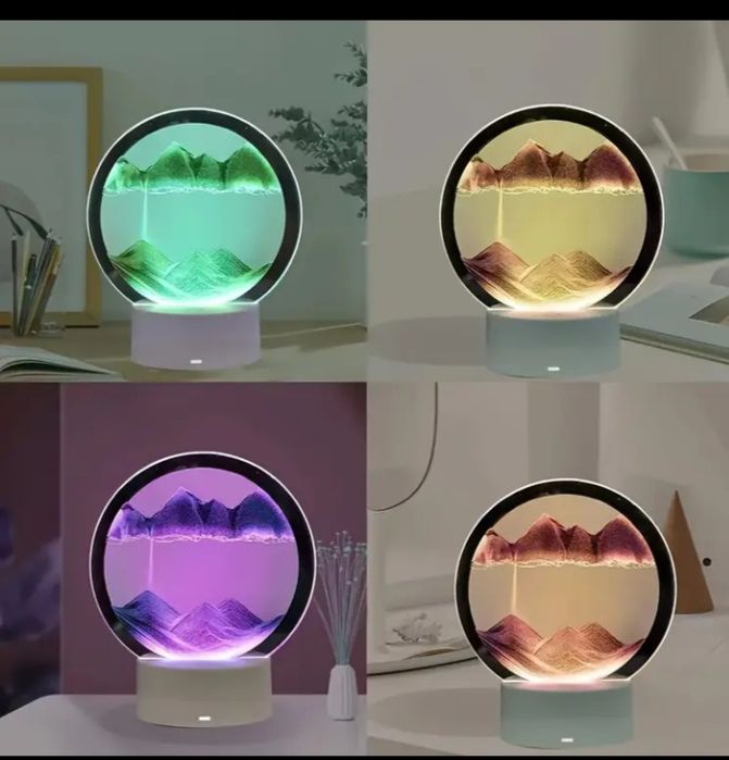 Нічник, пісочний годинник з підсвіткою