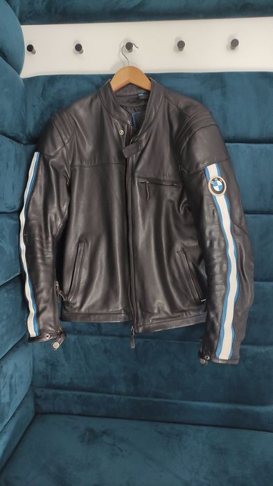 Kurtka motocyklowa XL Czarna skórzana BMW męska