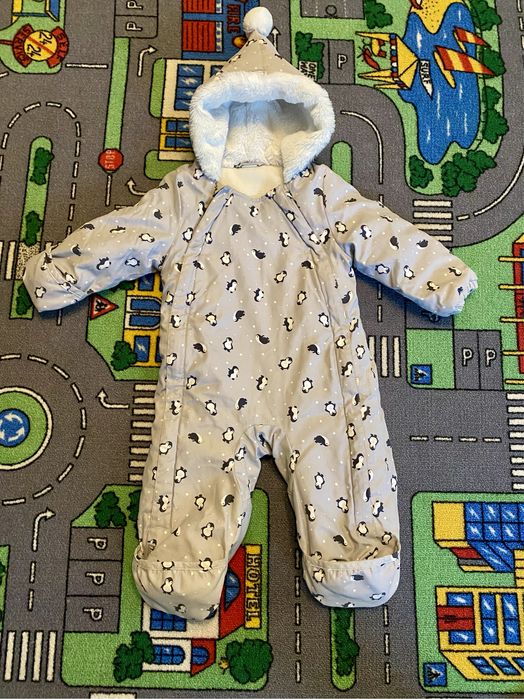 Теплий зимовий комбінезон конверт на 4/6 міс 68 см