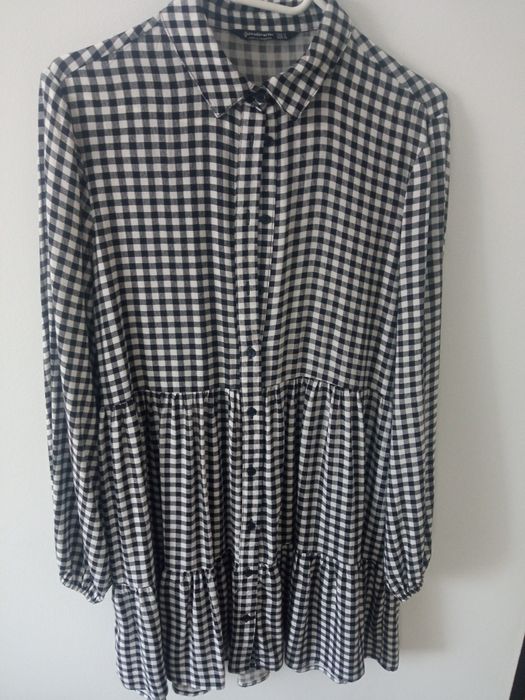 Sukienka w kratkę Stradivarius M