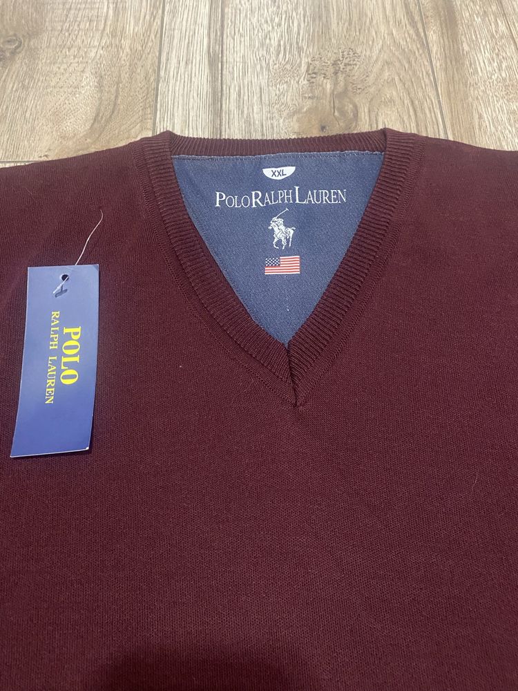 Męski sweter bordo/burgund xxl