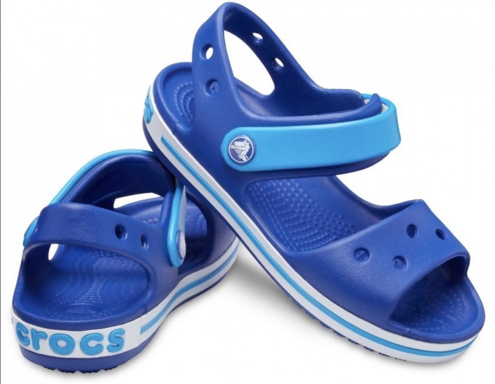 Детские босоножки сандалии Crocs голубые с8