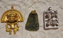 Pendentes em Prata, Ouro Mexicano e Jade
