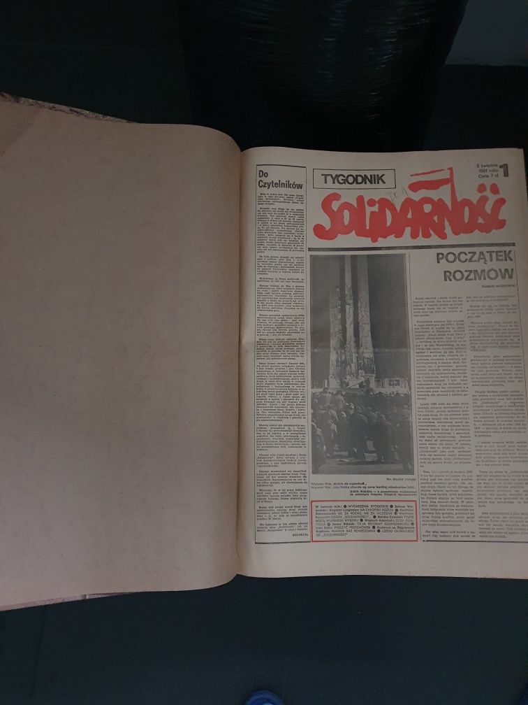 Tygodnik Solidarność od 1 do 37 numeru w twardej oprawie
