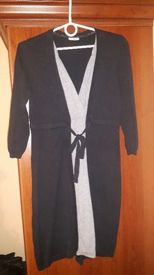 Tunika bluzka ciążowa sukienka czarna szara bawełniana r. 38 40 M L