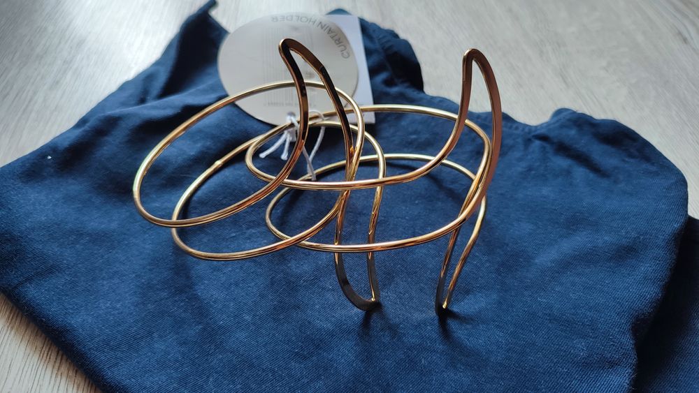 Ozdoby do zasłon firan spinki złote