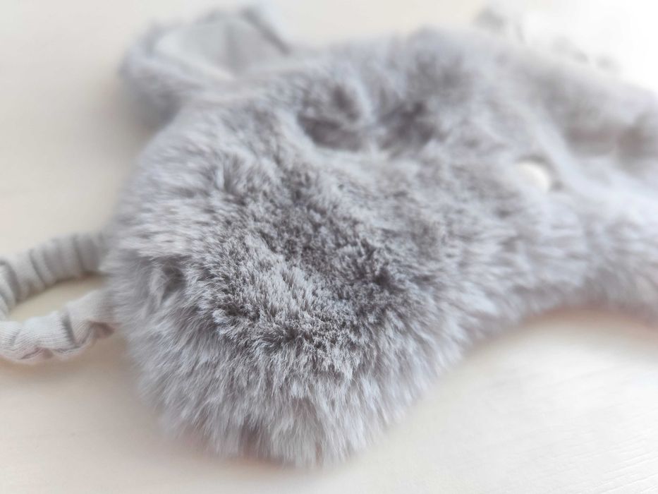 Maska do spania na oczy pluszowa futrzana