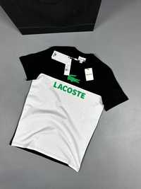 Футболка Lacoste мужская чёрная, зелёная женская унисекс