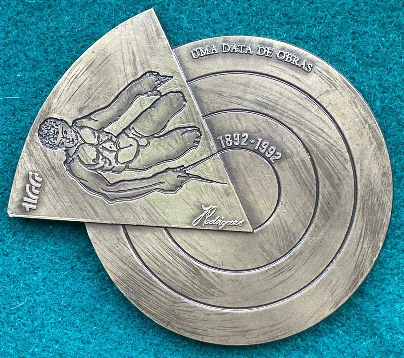 Medalha comemorativa em bronze,