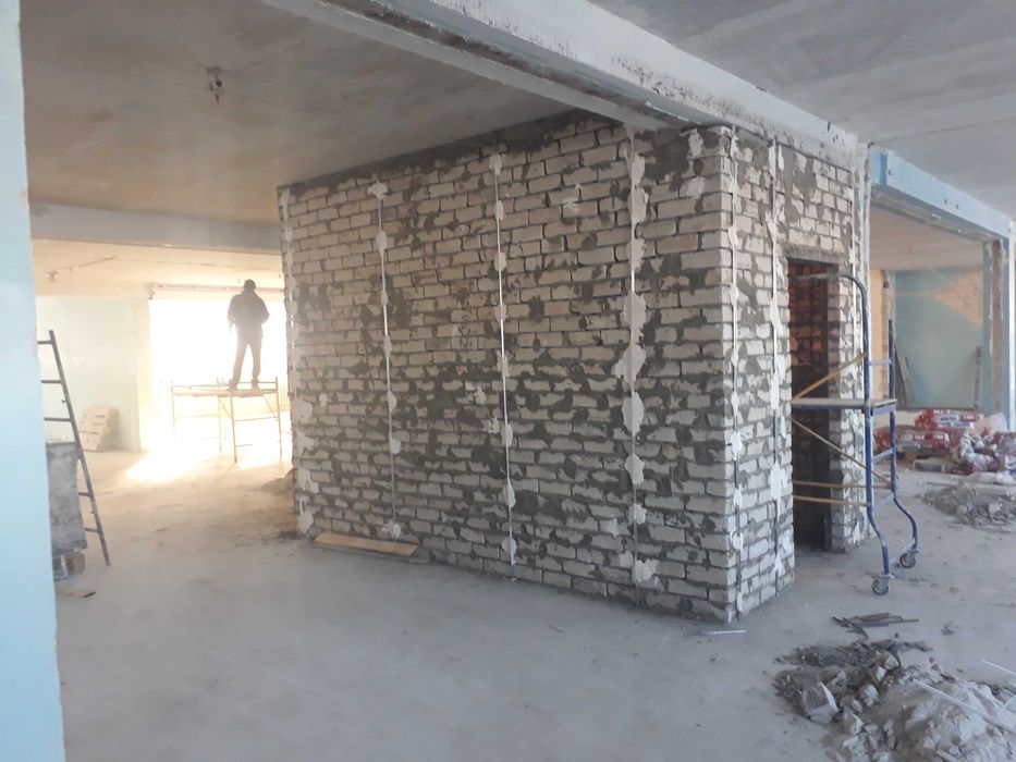 Кладка кирпича, газобетона, шлакоблока. Монтаж стен и перегородок