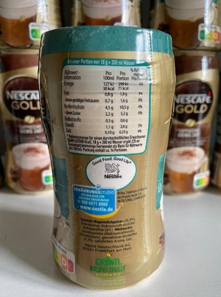 Nescafe Gold Cappuccino Latte 250 gram z Niemiec 5 sztuk