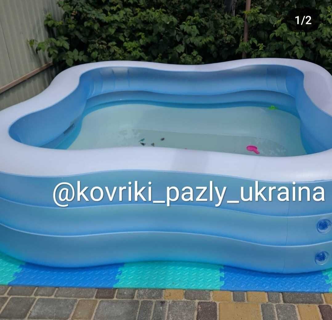 Подстилка под бассейн, татами 1х1м, пазли на підлогу, пазлы на пол