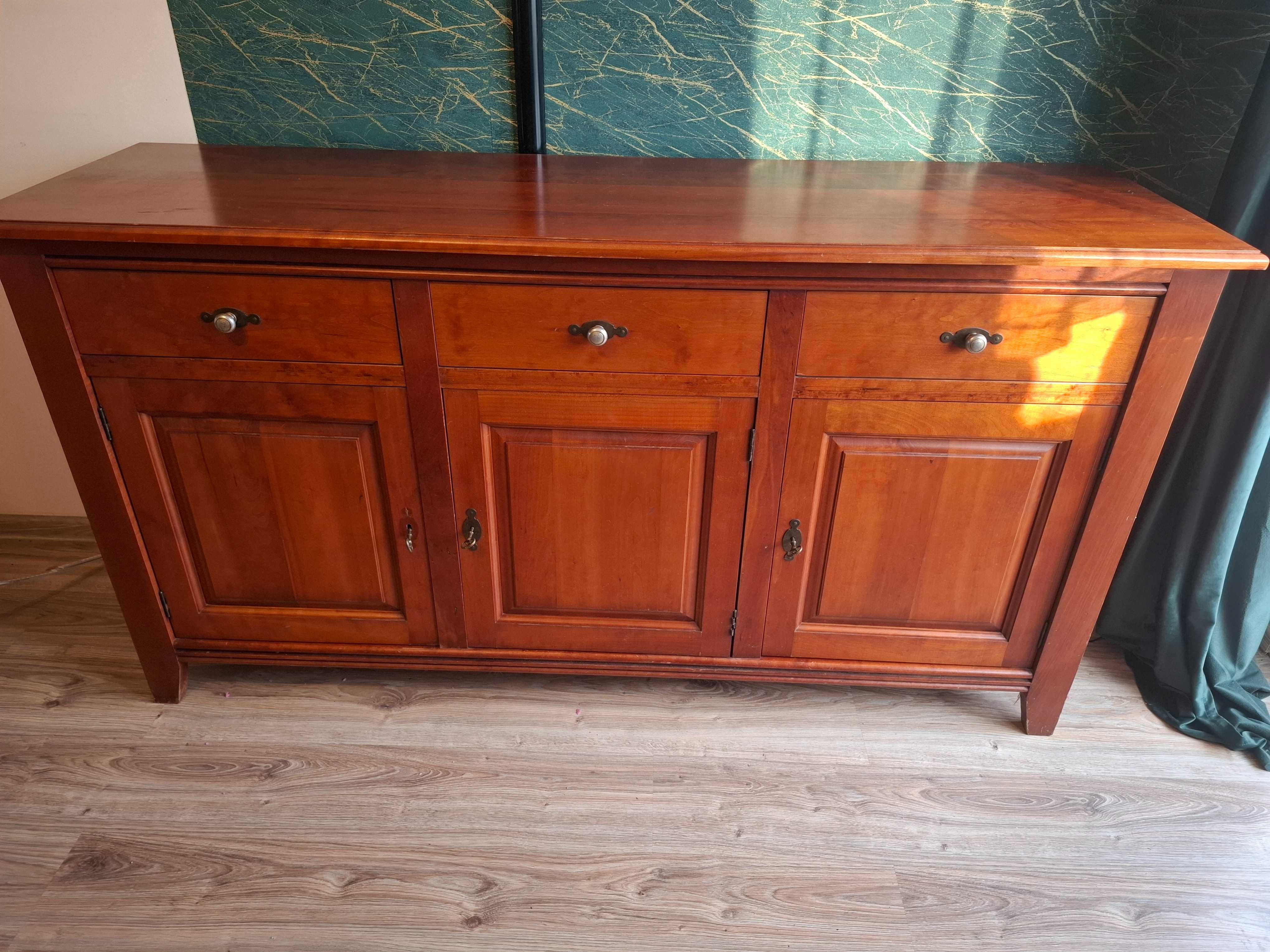 Komoda z litego drewna 170 cm – styl klasyczny – elegancka i solidna