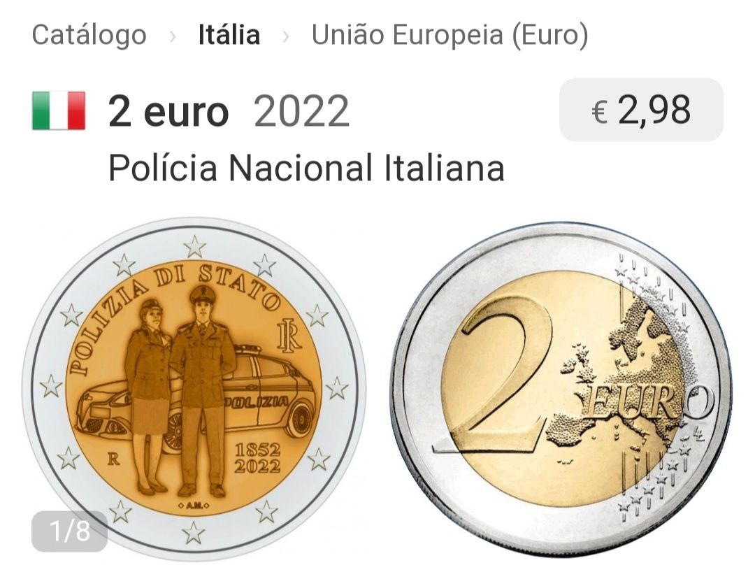 Moeda 2€, Itália 2022