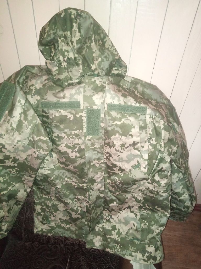 Куртка вітровологозахисна, дощовик, військова піксель
