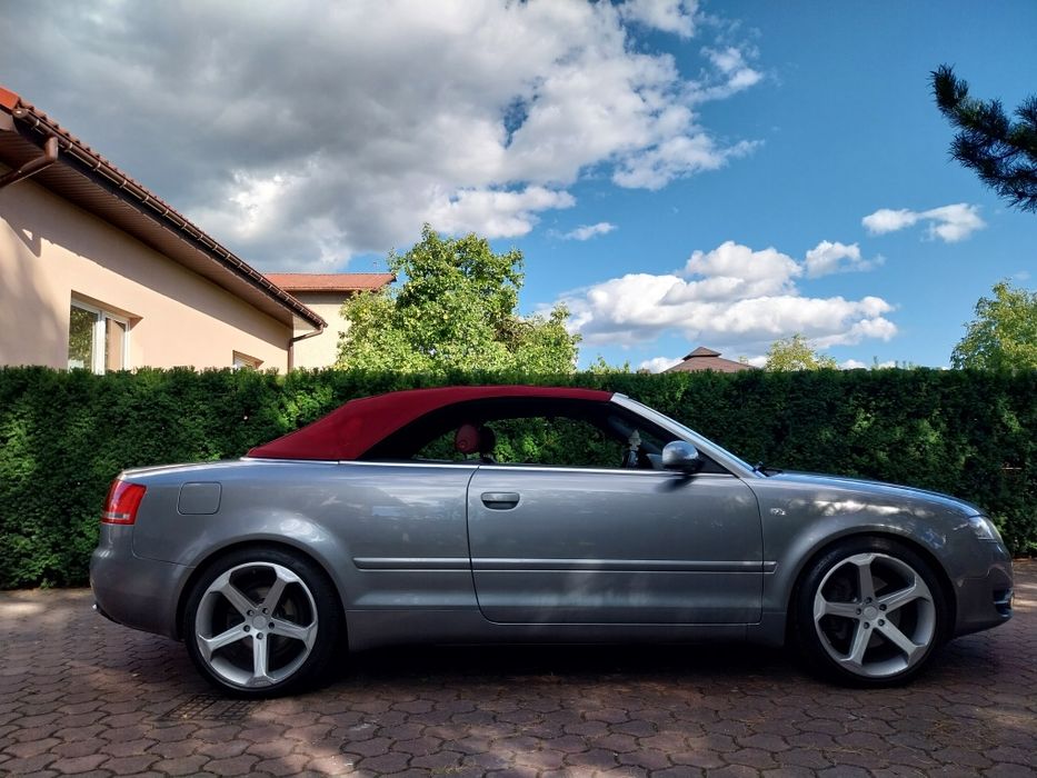 Audi A4 Cabrio 3.0 TDI Quattro/ Czerwony dach Skòry/ 19"/zamiana