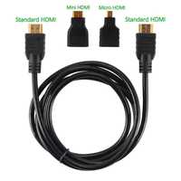 Кабель 3в1 micro HDMI, mini HDM, HDMI-HDMI