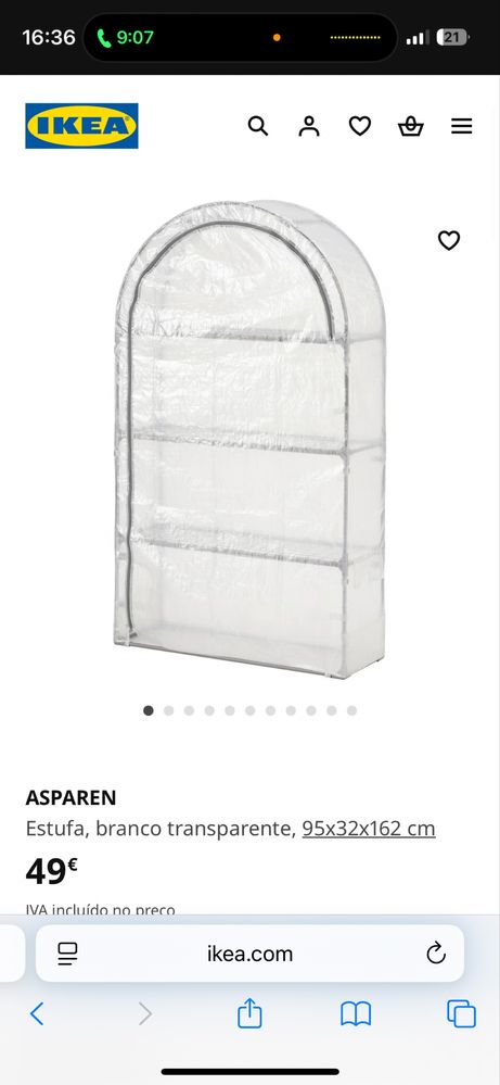 Estufa IKEA novo e montado
