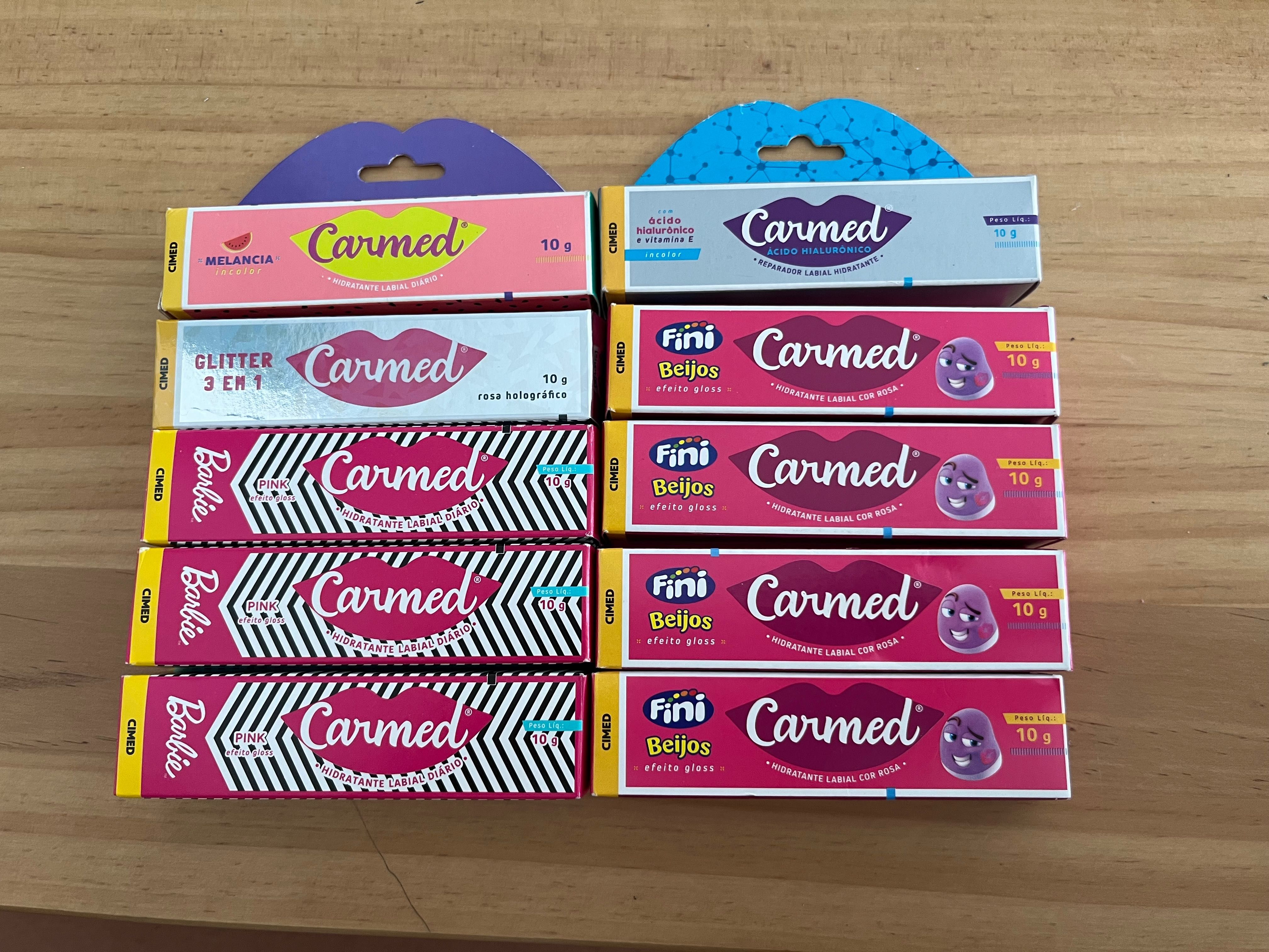 Carmed fini, melancia, glitter 3em 1, Barbie pink , beijos…