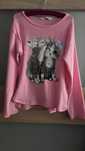 Różowy sweter z kotkiem H&M 134/140 dla dziewczynki