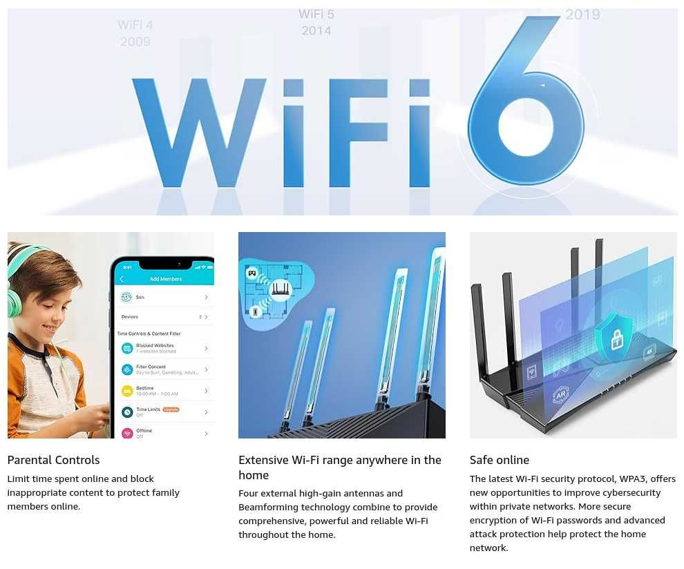 [Novo] Router TP-Link - AX3000 Dual Band Gigabit Wi-Fi 6 (Archer AX53)