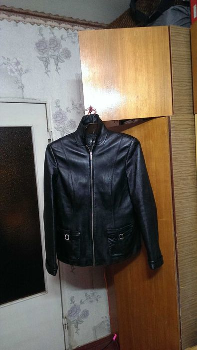 Кожаная фирменная и качественная куртка McKinley EXCLUSIVE= L-XL СУПЕР