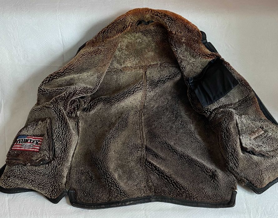 Дубленка мужская теплая зимняя, длинная, рабочая, размер 52 - 54