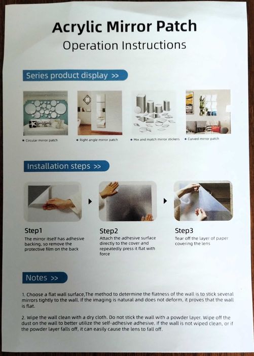 33 Autocolantes Espelhados Decoração Parede Novos