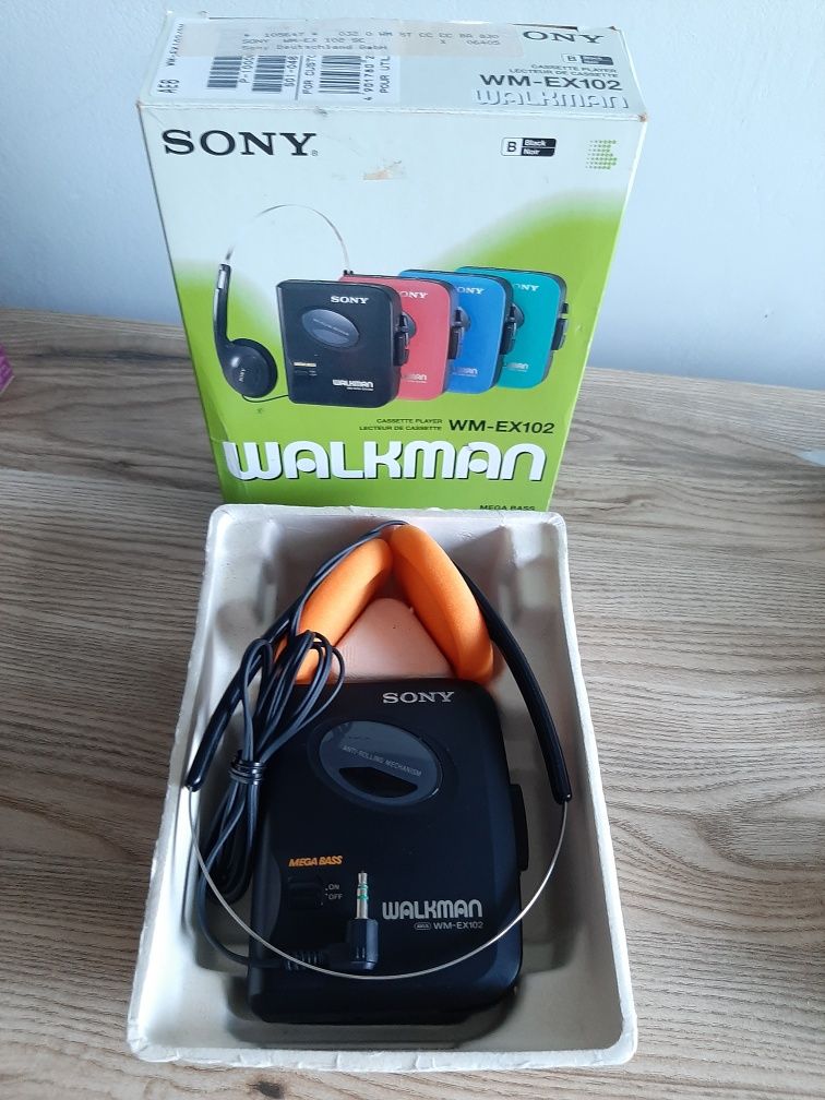 SONY WALKMAN WM-EX102_Nowy,pudełko,słuch. SONY /nowe paski.
