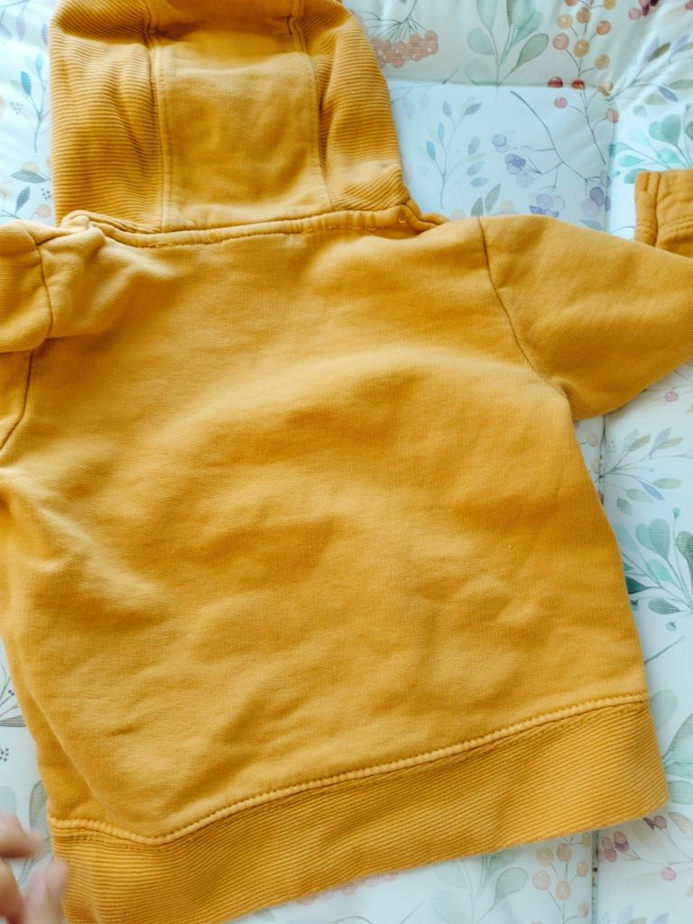 Zara Musztardowa Bluza z kapturem 80