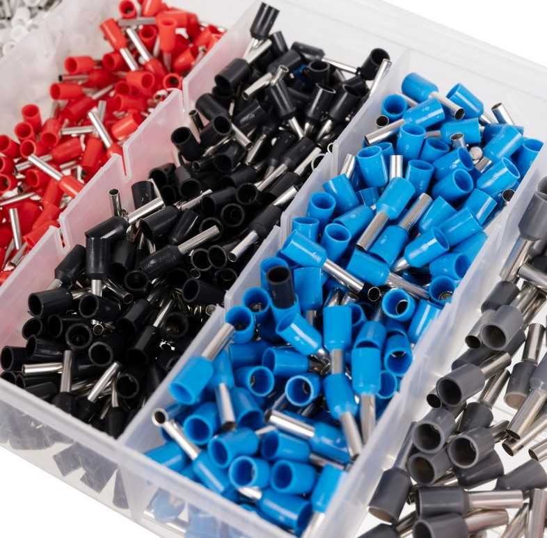 Zaciskarka do tulejek praska kabli końcówek 1200szt 0,5 - 10 mm