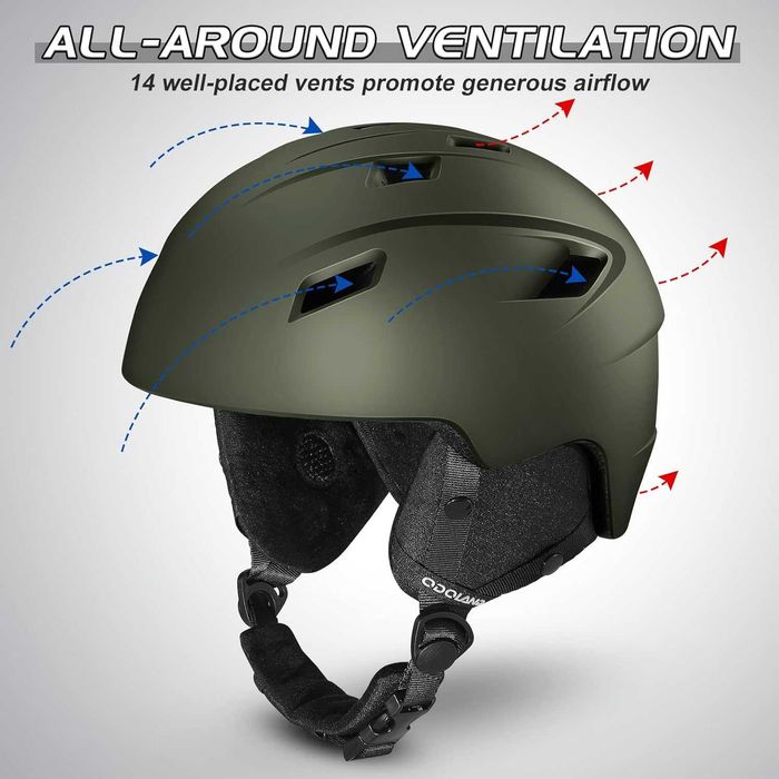 Kask narciarski, snowboardowy z goglami UV 400 Odoland rozmiar M