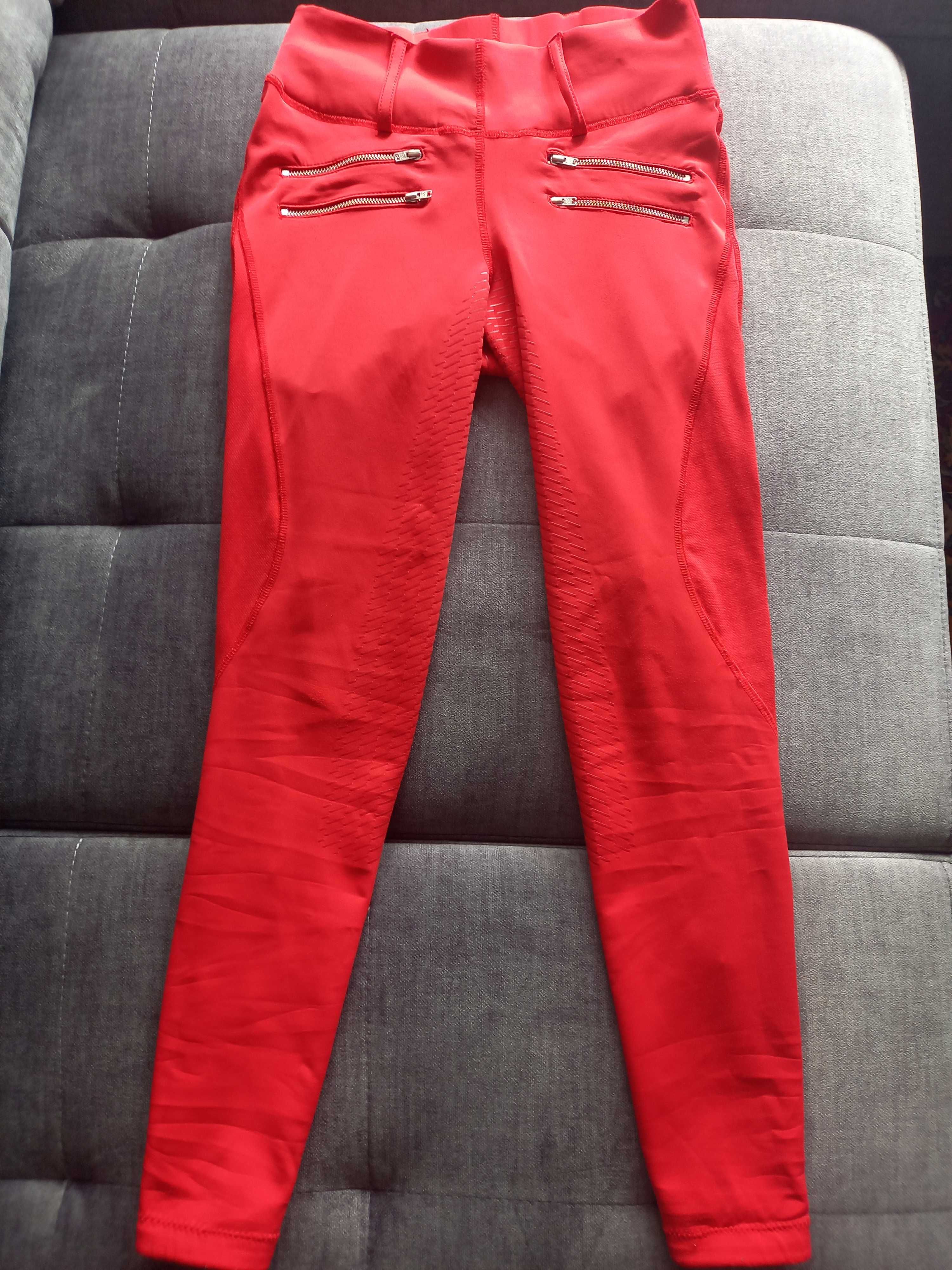 Czerwone spodnie do jazdy konnej Horze XS
