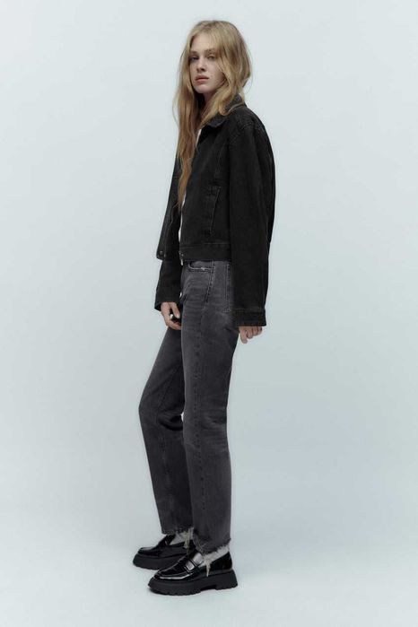 Джинсовая куртка на молнии от Zara, M, L, оригинал, Испания