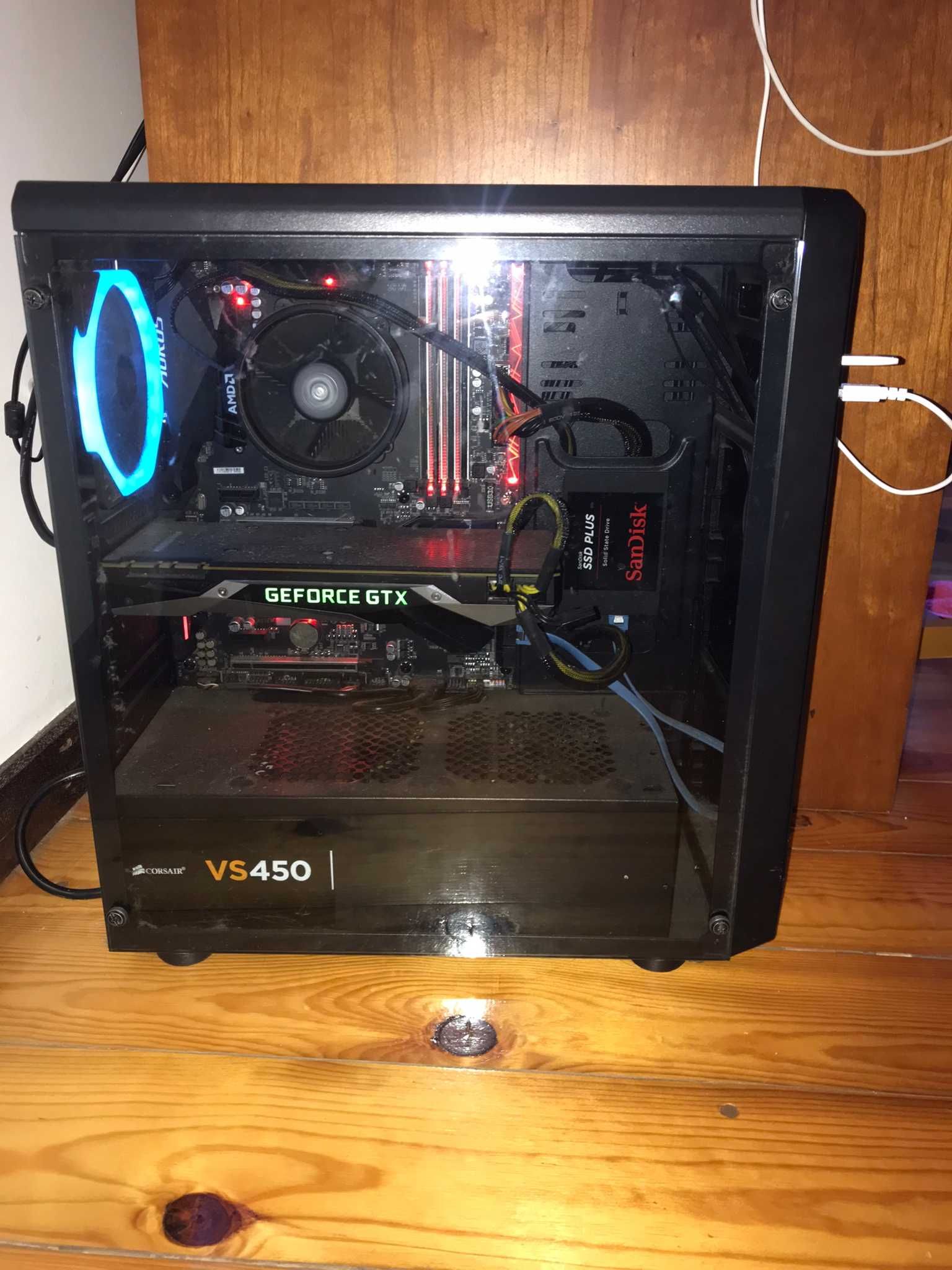 Computador (GTX 1080 Ti, Ryzen 5, 16GB, 512GB) + Monitor