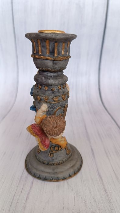 Castiçal anjos em marfinite