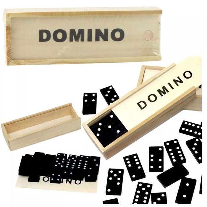 Domino 32 płytki czarne. Leantoys. Nowy Produkt