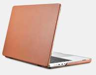 iCarer Skórzane Etui Obudowa do Macbook Pro 14 M4 M3 M2 M1 M2 brązowe