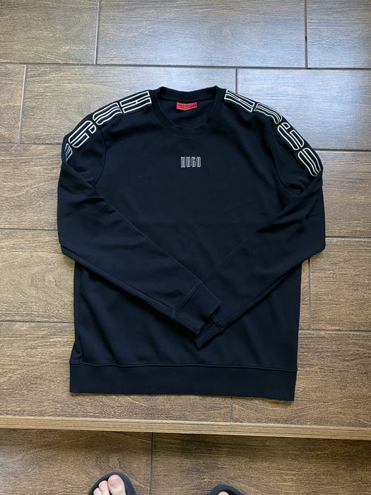 Мужской черный свитшот , кофта hugo boss