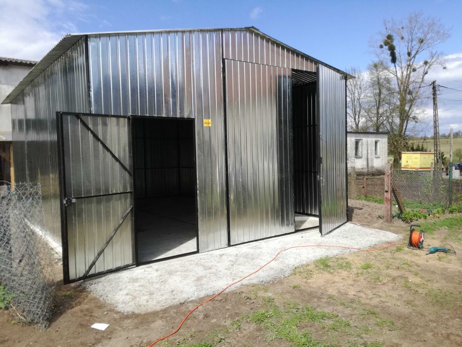 Garaż HALA 7,5x6  Wiata Blaszak - wys. 2,7 m -różne rozmiary PRODUCENT